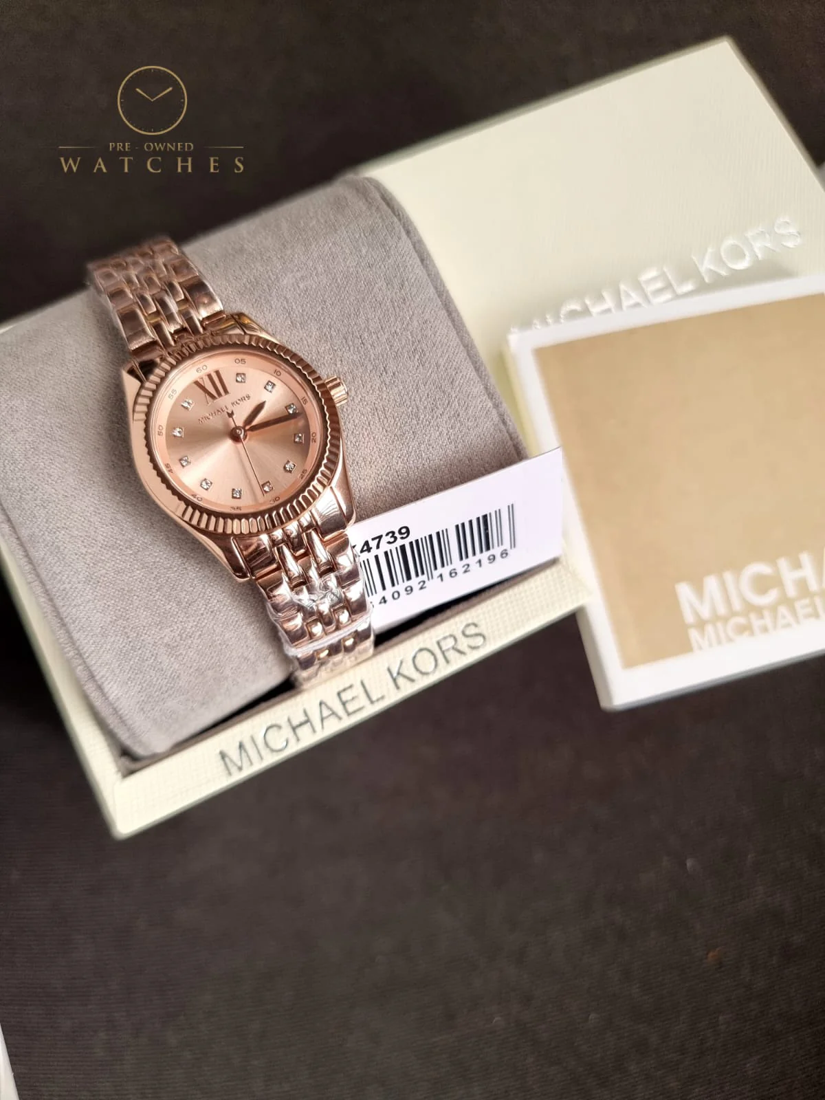 Michael Kors Lexington Three Hand Rose Gold Tone Stainless Steel Watch MK4739 - Image 5