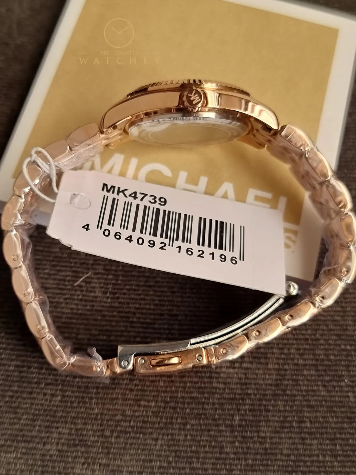 Michael Kors Lexington Three Hand Rose Gold Tone Stainless Steel Watch MK4739 - Image 6