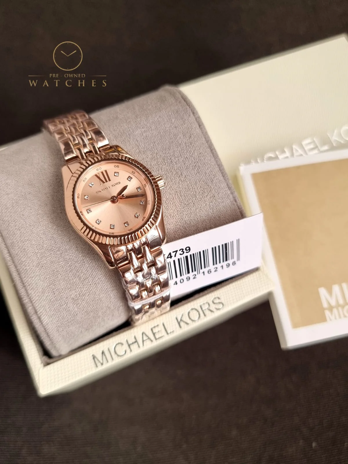 Michael Kors Lexington Three Hand Rose Gold Tone Stainless Steel Watch MK4739 - Image 7