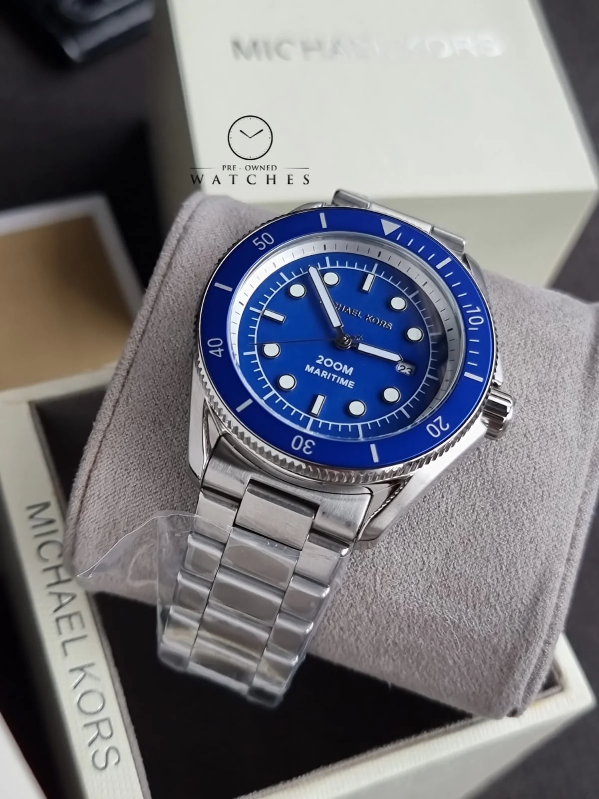 Michael Kors Maritime Three-Hand Date Stainless Steel Watch mk9160 - Image 4