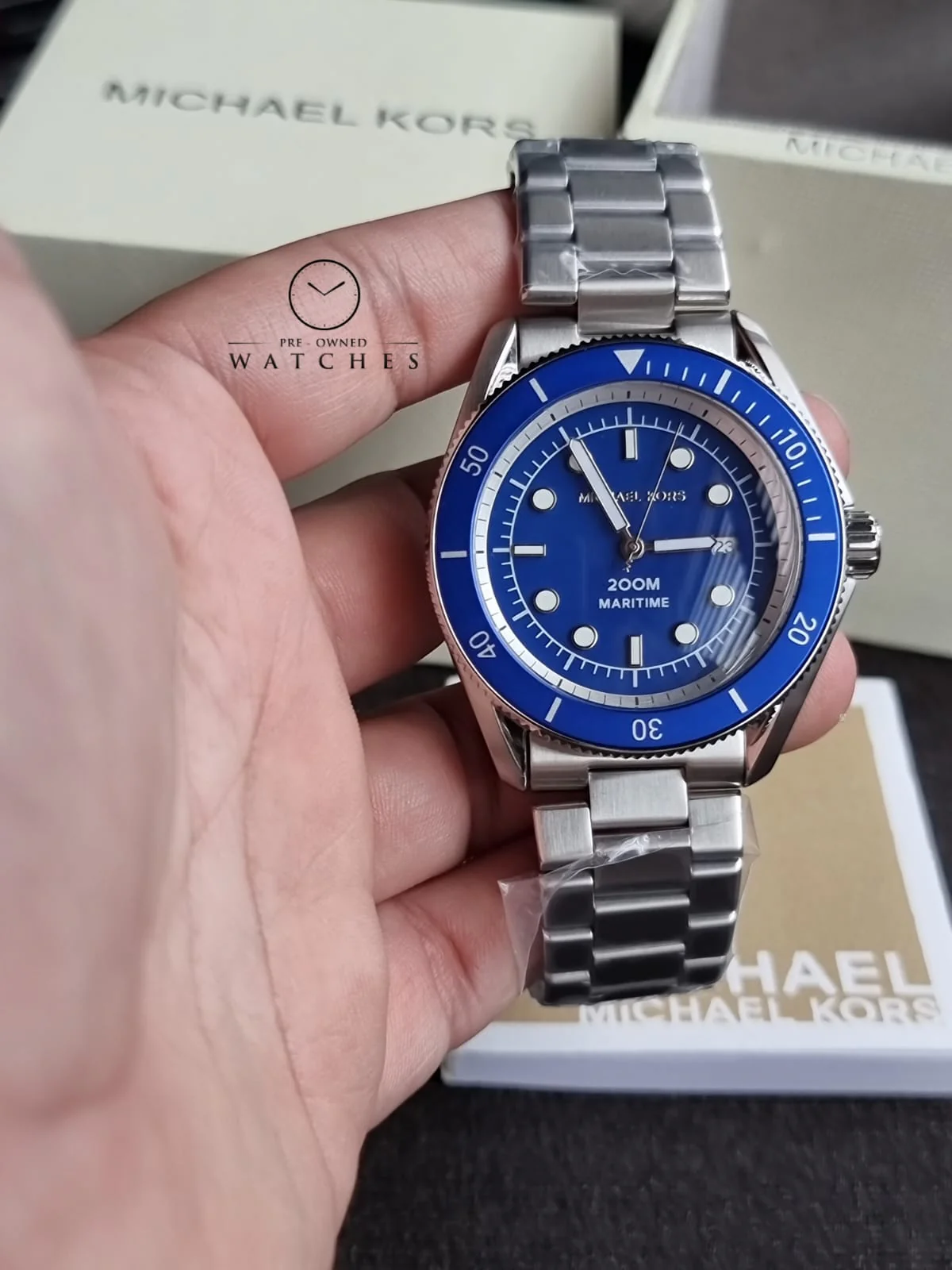 Michael Kors Maritime Three-Hand Date Stainless Steel Watch mk9160 - Image 7