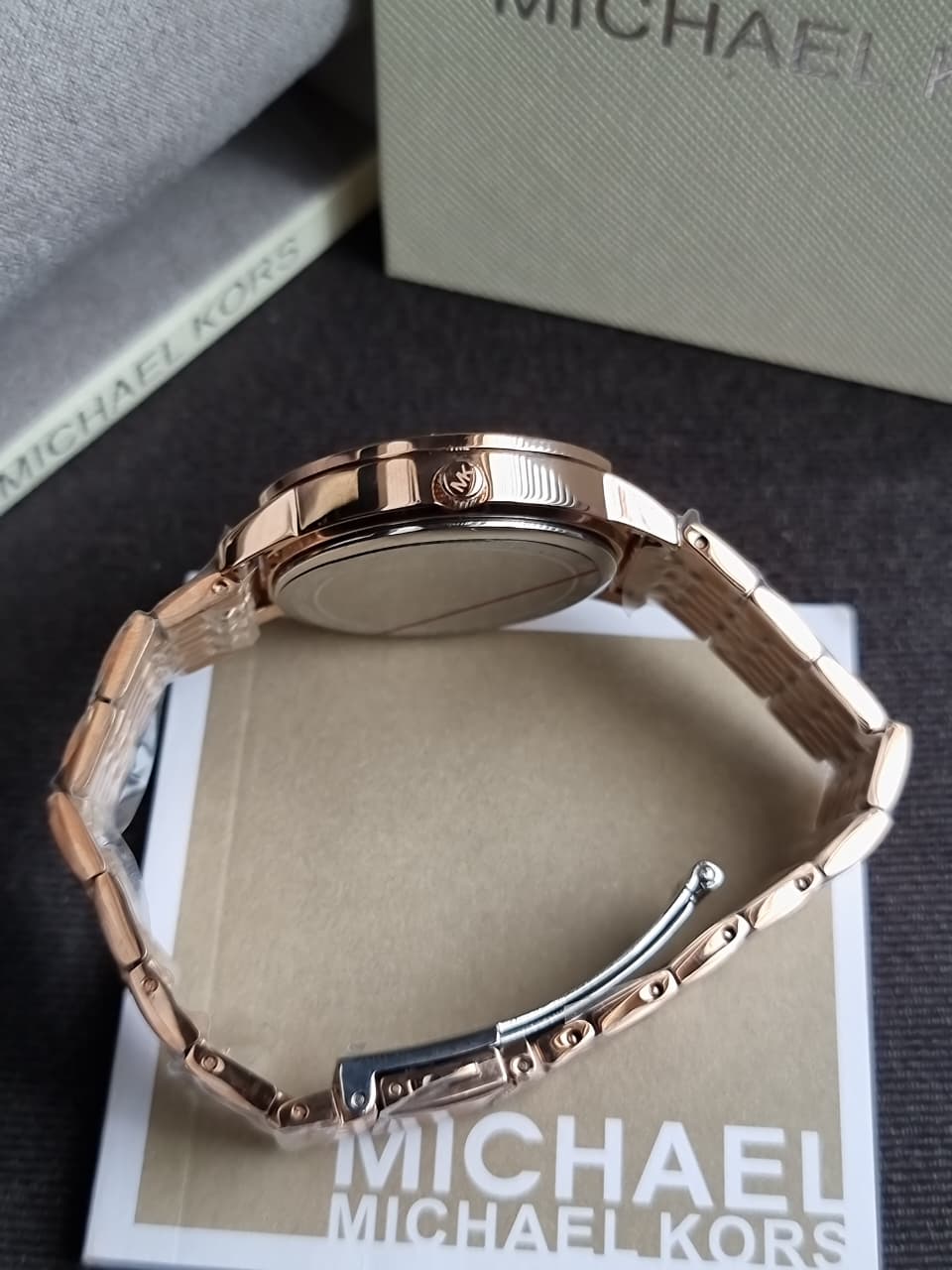 Michael Kors Melissa Pavé 35mm Rose Gold Stainless Steel Chronograph Women's Watch – MKO1081 - Image 5