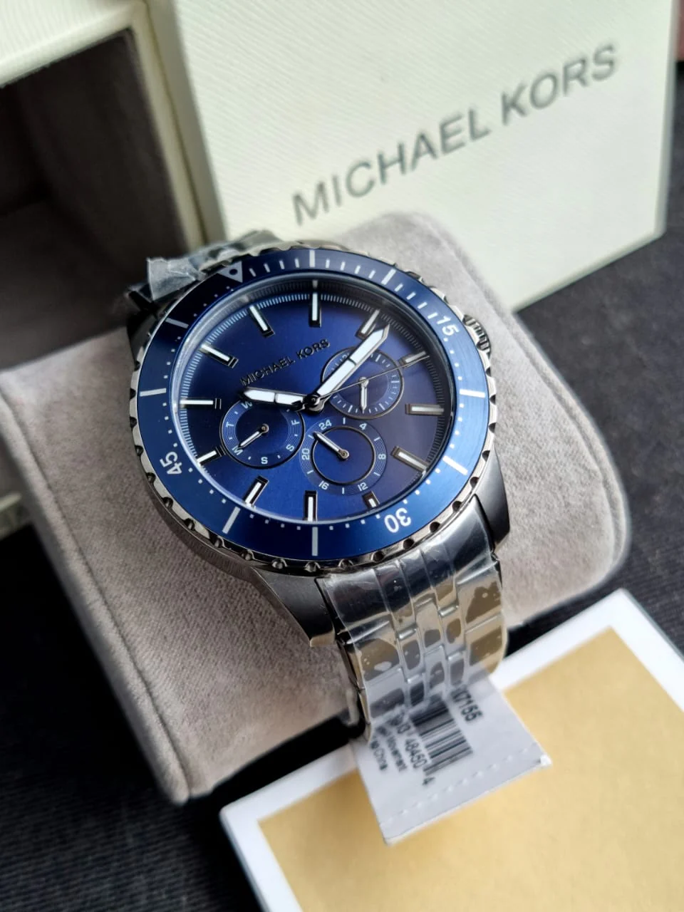 Michael Kors Men’s Chronograph Quartz Stainless Steel Blue Dial 44mm Watch MK7155 - Image 7