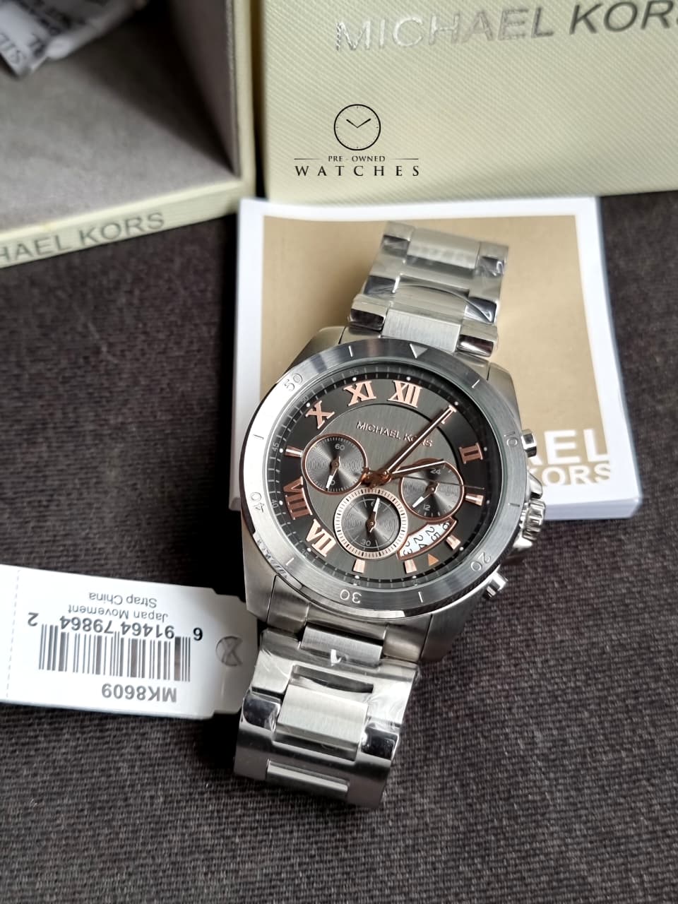 Michael Kors Men’s Chronograph Quartz Stainless Steel Grey Dial 44mm Watch MK8609 - Image 2