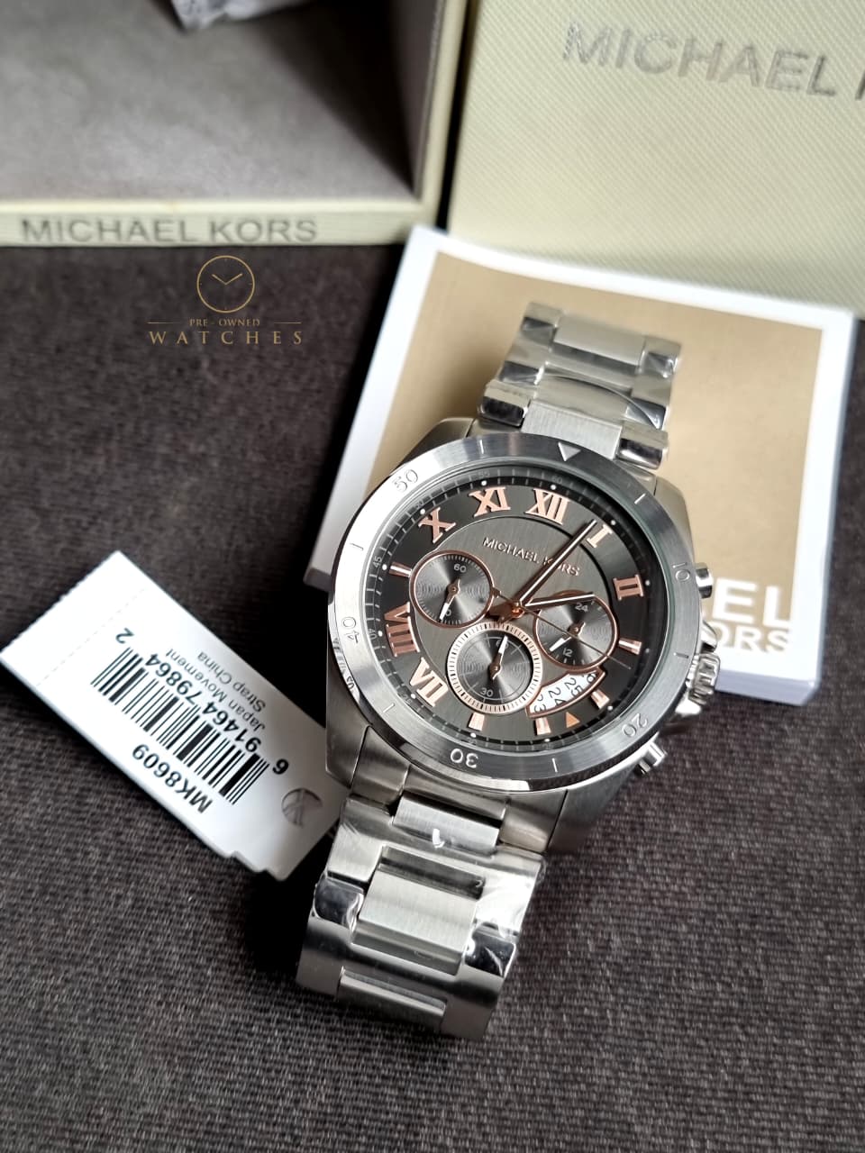 Michael Kors Men’s Chronograph Quartz Stainless Steel Grey Dial 44mm Watch MK8609 - Image 6