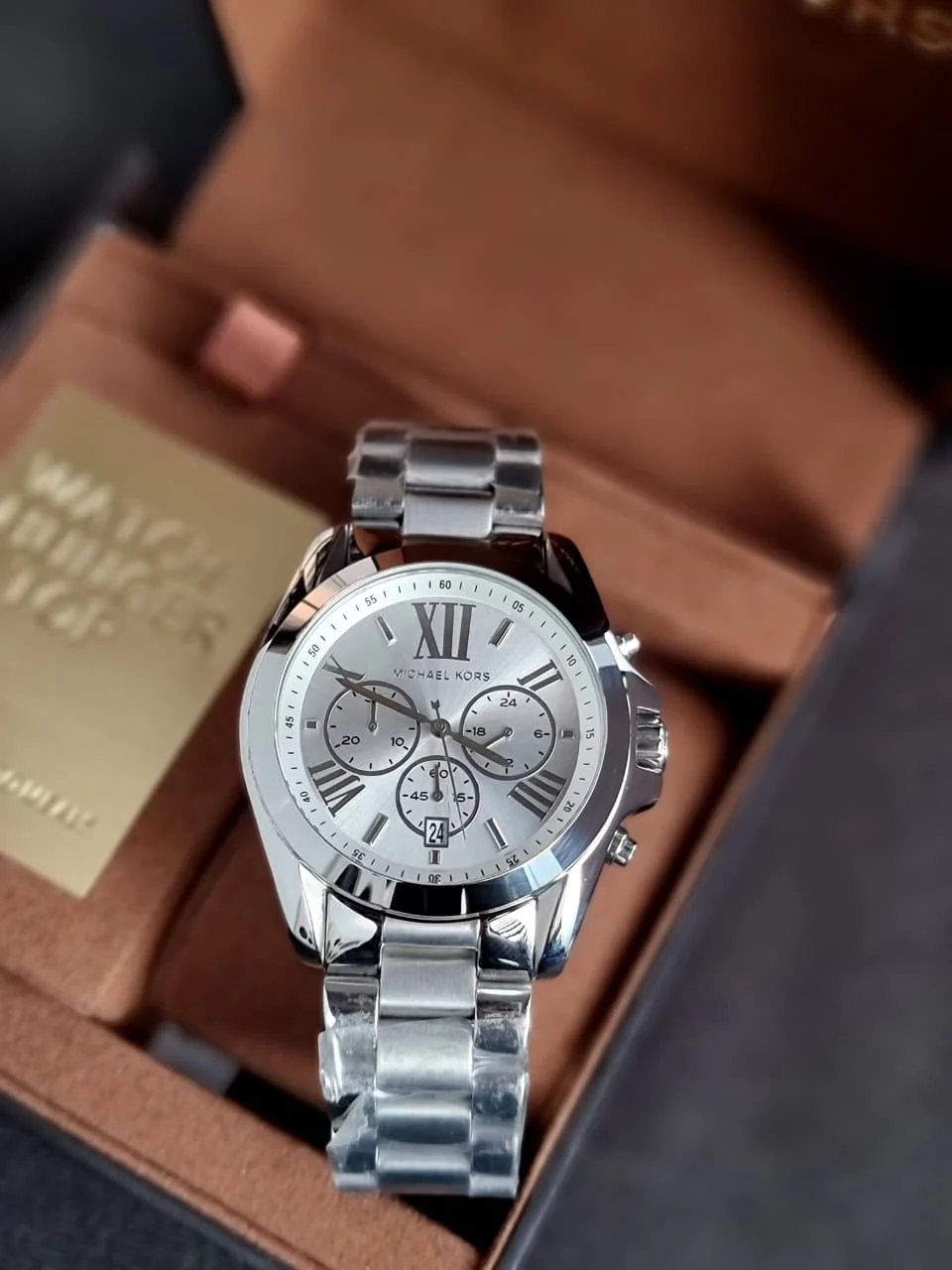 Michael Kors Men’s Chronograph Quartz Stainless Steel Silver Dial 42mm Watch MK5535 - Image 6