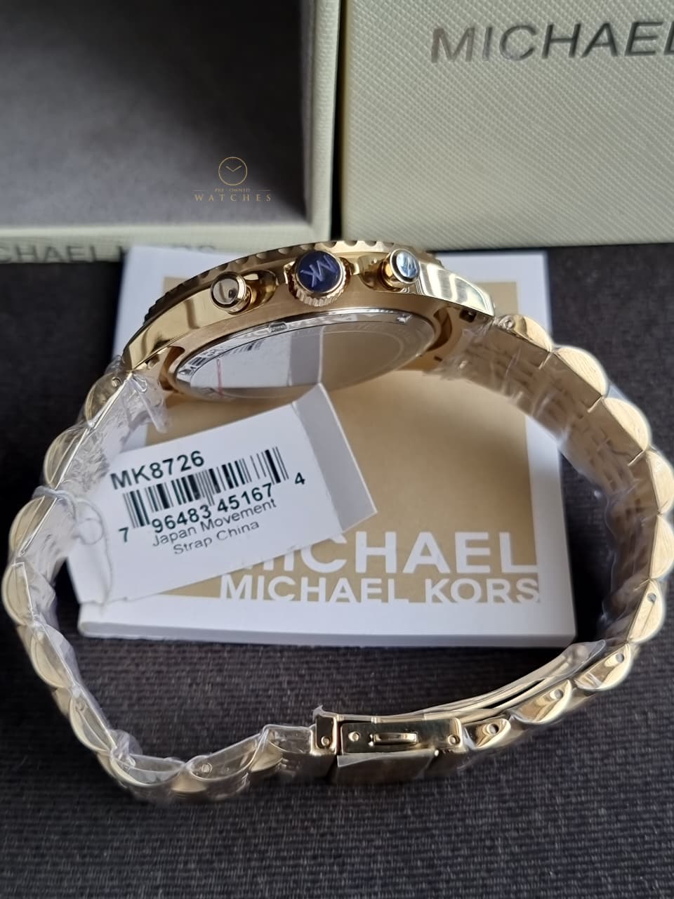 Michael Kors Men’s Chronograph Stainless Steel Black Dial 44mm Watch MK8726 - Image 2