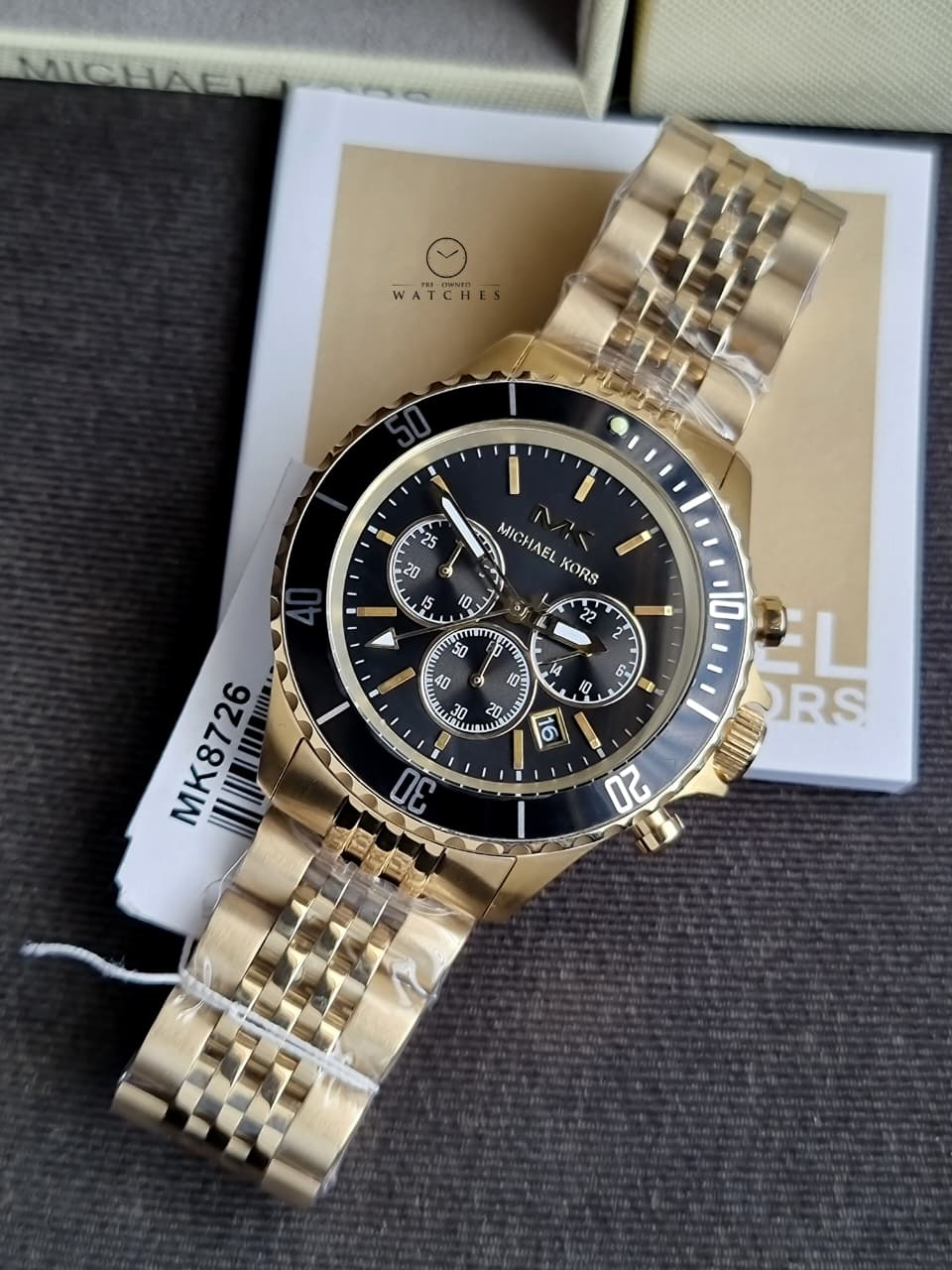 Michael Kors Men’s Chronograph Stainless Steel Black Dial 44mm Watch MK8726 - Image 3