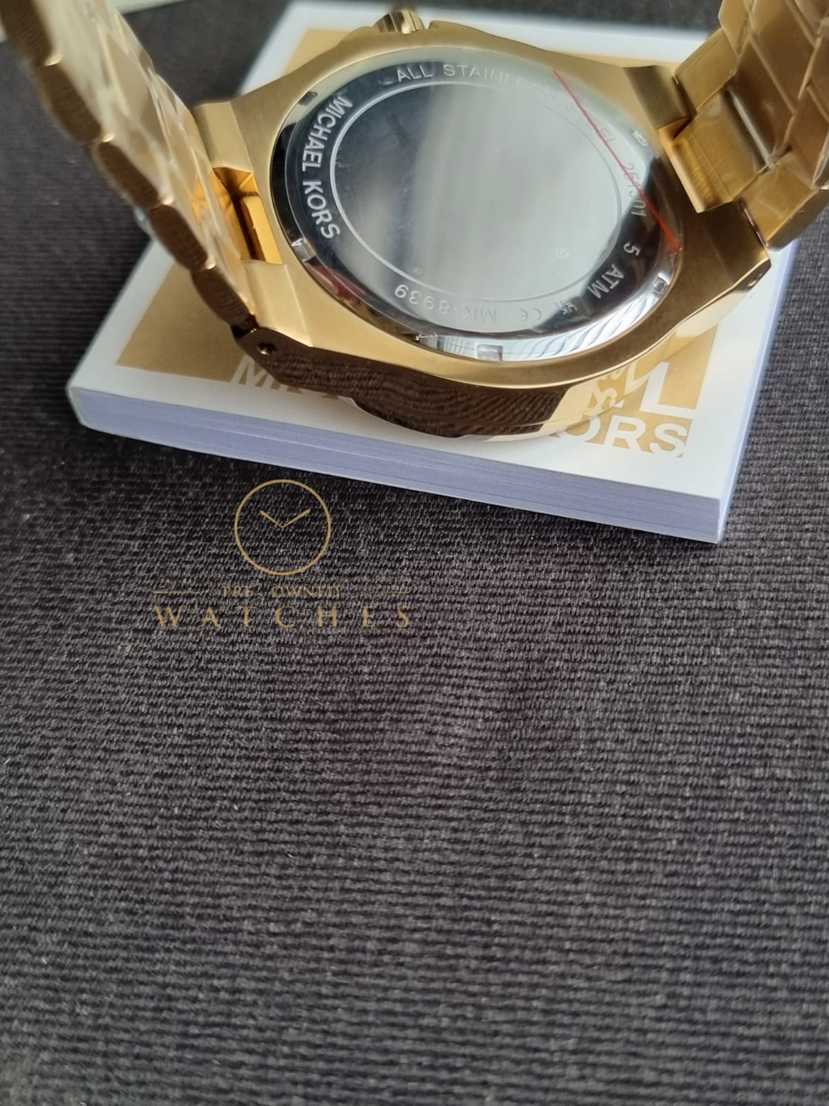 Michael Kors Men’s Quartz Gold Stainless Steel Gold Dial 45mm Watch MK8939 - Image 5