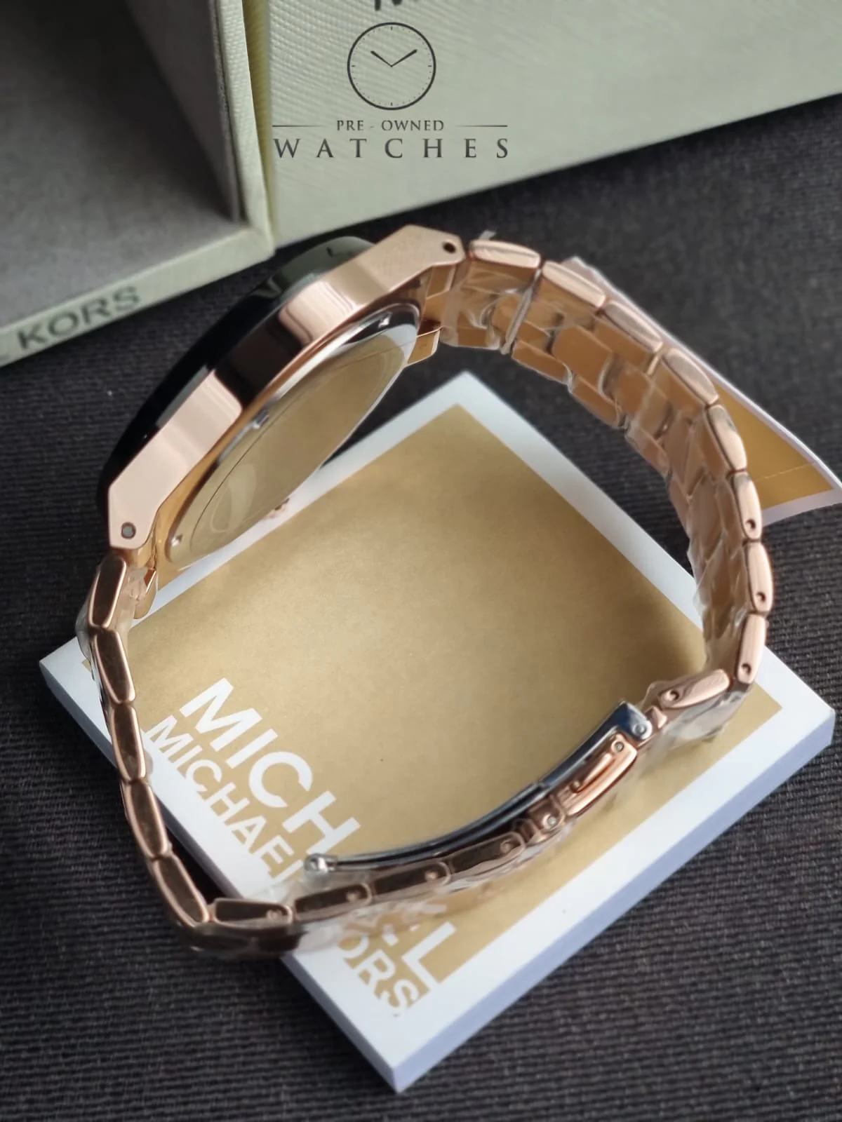 Michael Kors Men’s Quartz Rose Gold Stainless Steel Black Dial 45mm Watch MK8940 - Image 7