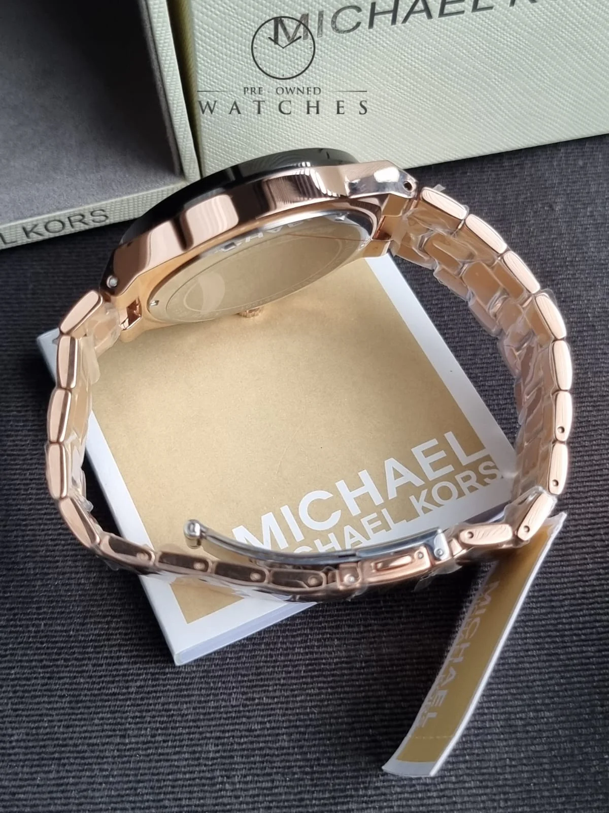 Michael Kors Men’s Quartz Rose Gold Stainless Steel Black Dial 45mm Watch MK8940 - Image 8