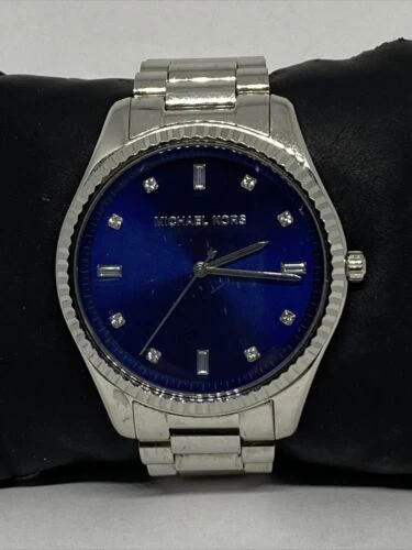 Michael Kors Men’s Quartz Silver Stainless Steel Blue Dial 41mm Watch MK3225 - Image 2