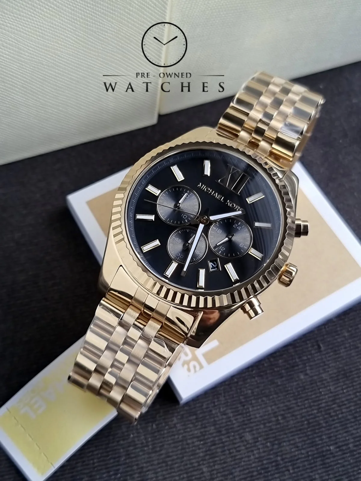 Michael Kors Men’s Quartz Stainless Steel Black Dial 45mm Watch MK8286 - Image 2