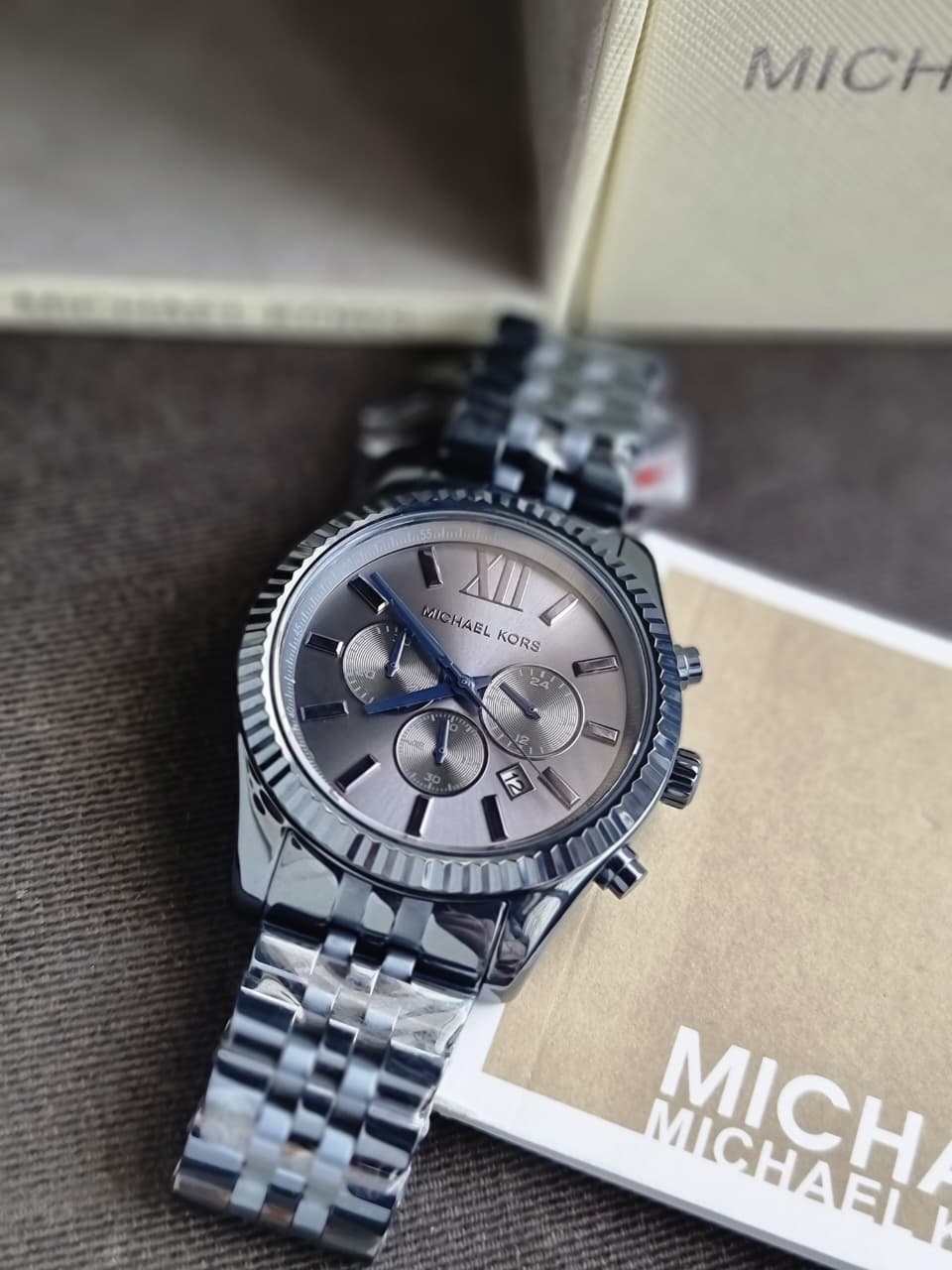 Michael Kors Men’s Quartz Stainless Steel Blue Dial 44mm Watch MK8480 - Image 2
