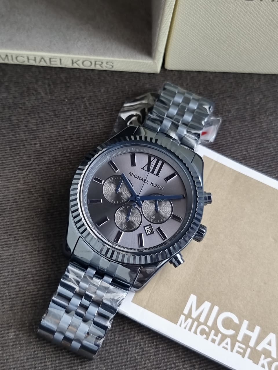 Michael Kors Men’s Quartz Stainless Steel Blue Dial 44mm Watch MK8480 - Image 3