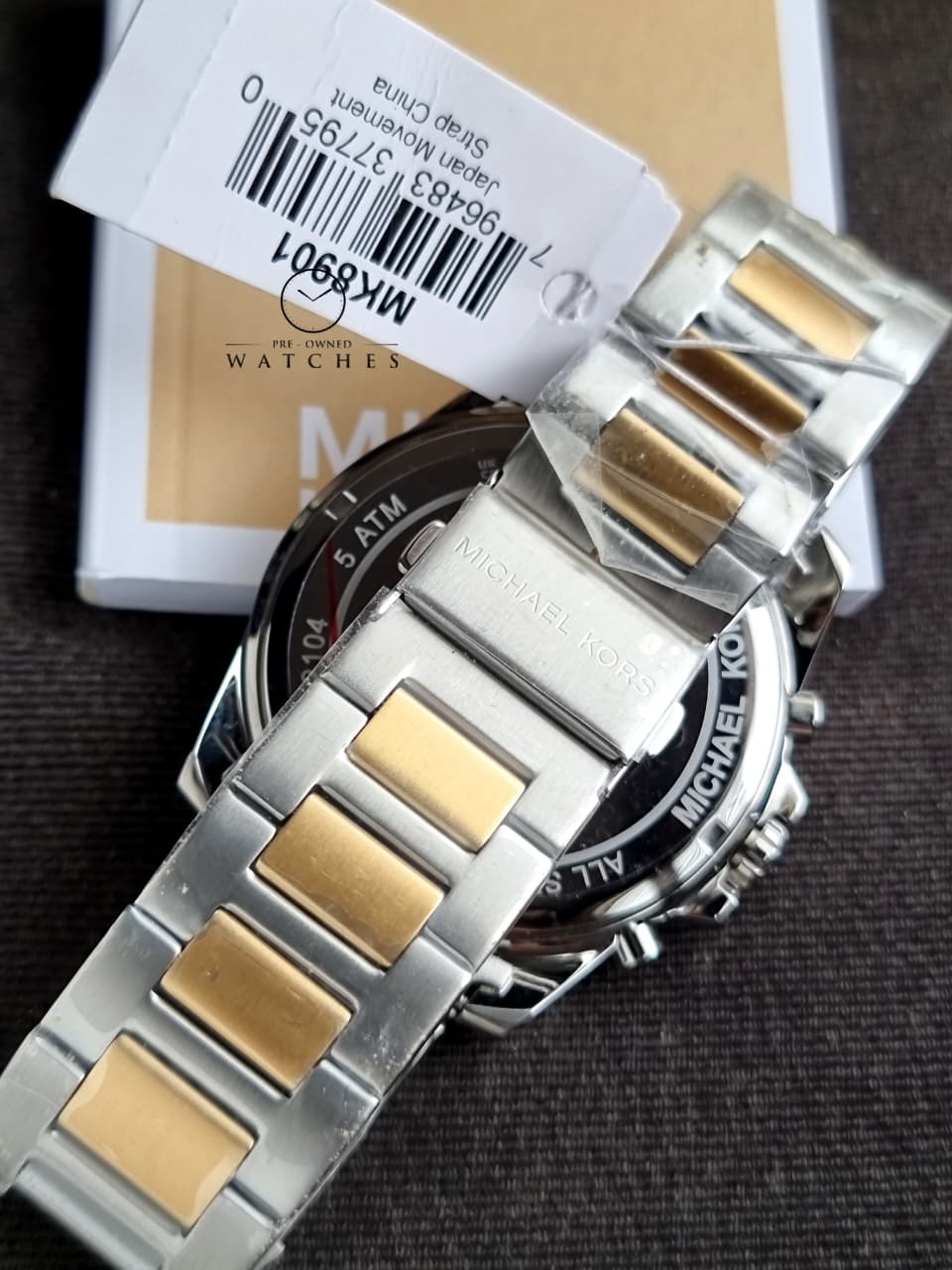Michael Kors Men’s Quartz Two-tone Stainless Steel Black Dial 44mm Watch MK8901 - Image 7