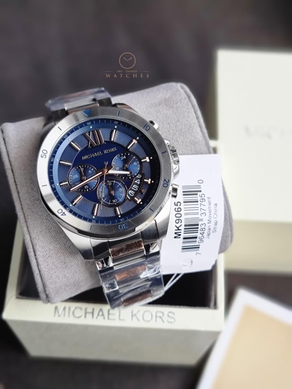 Michael Kors Men’s Quartz Two Tone Stainless Steel Blue Dial 45mm Watch MK9065 - Image 3
