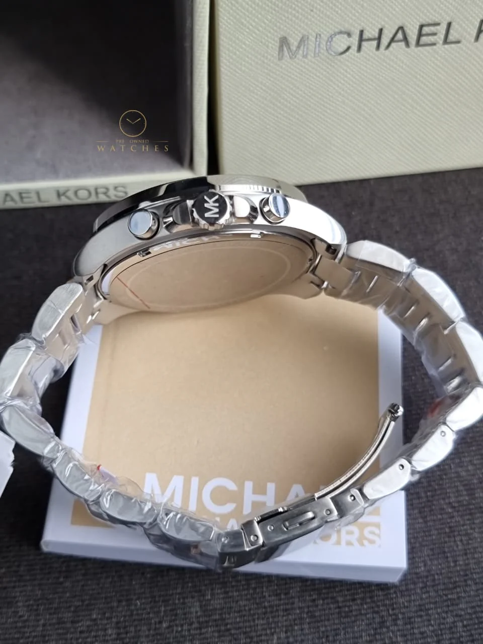 Michael Kors Men’s Quartz Two Tone Stainless Steel Blue Dial 45mm Watch MK9065 - Image 4