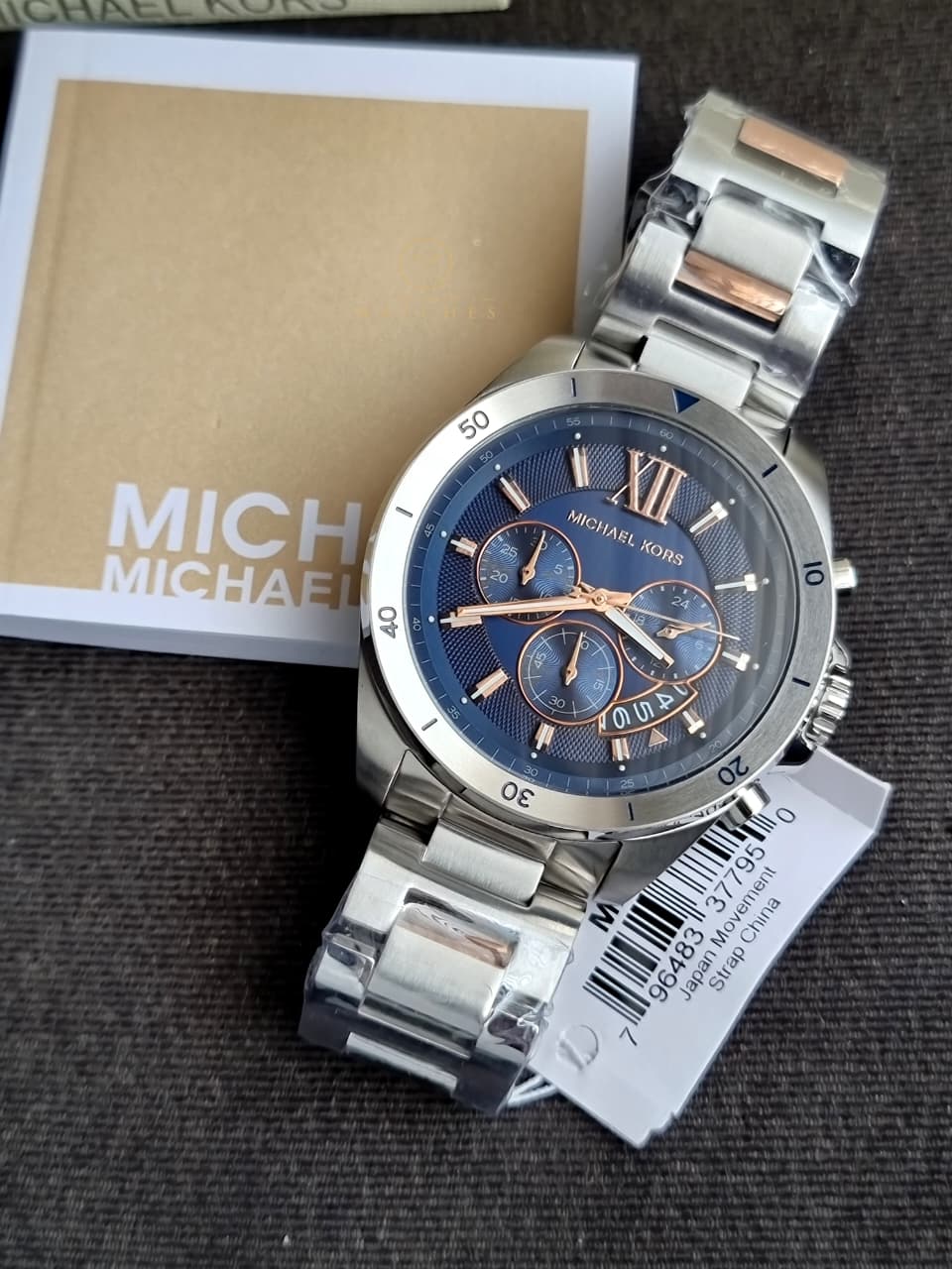 Michael Kors Men’s Quartz Two Tone Stainless Steel Blue Dial 45mm Watch MK9065 - Image 7