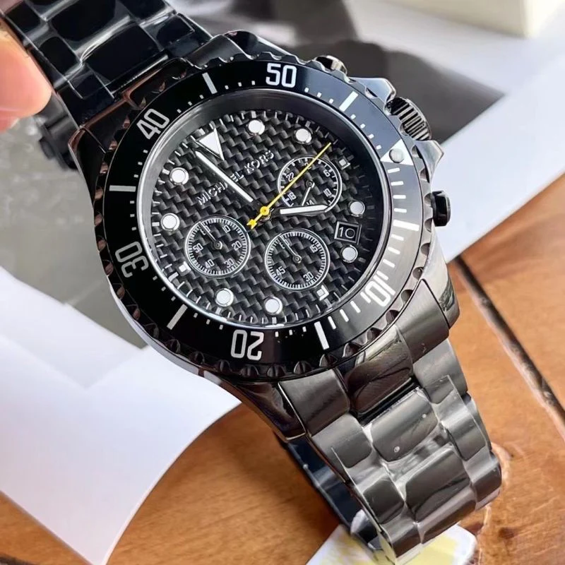 Michael Kors Men’s Stainless Steel Black Dial 45mm Watch MK8257 - Image 2