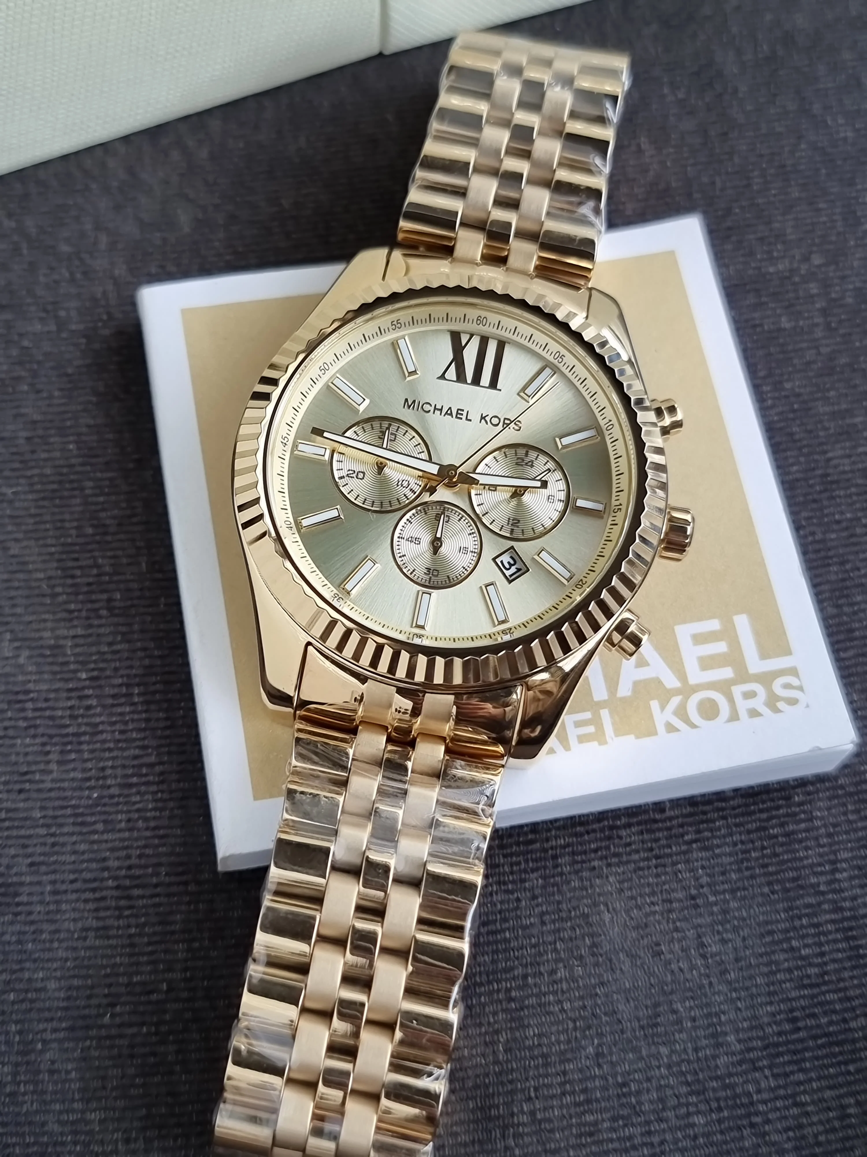 Michael Kors Men's Gold-Tone Lexington Watch mk8281 - Image 5