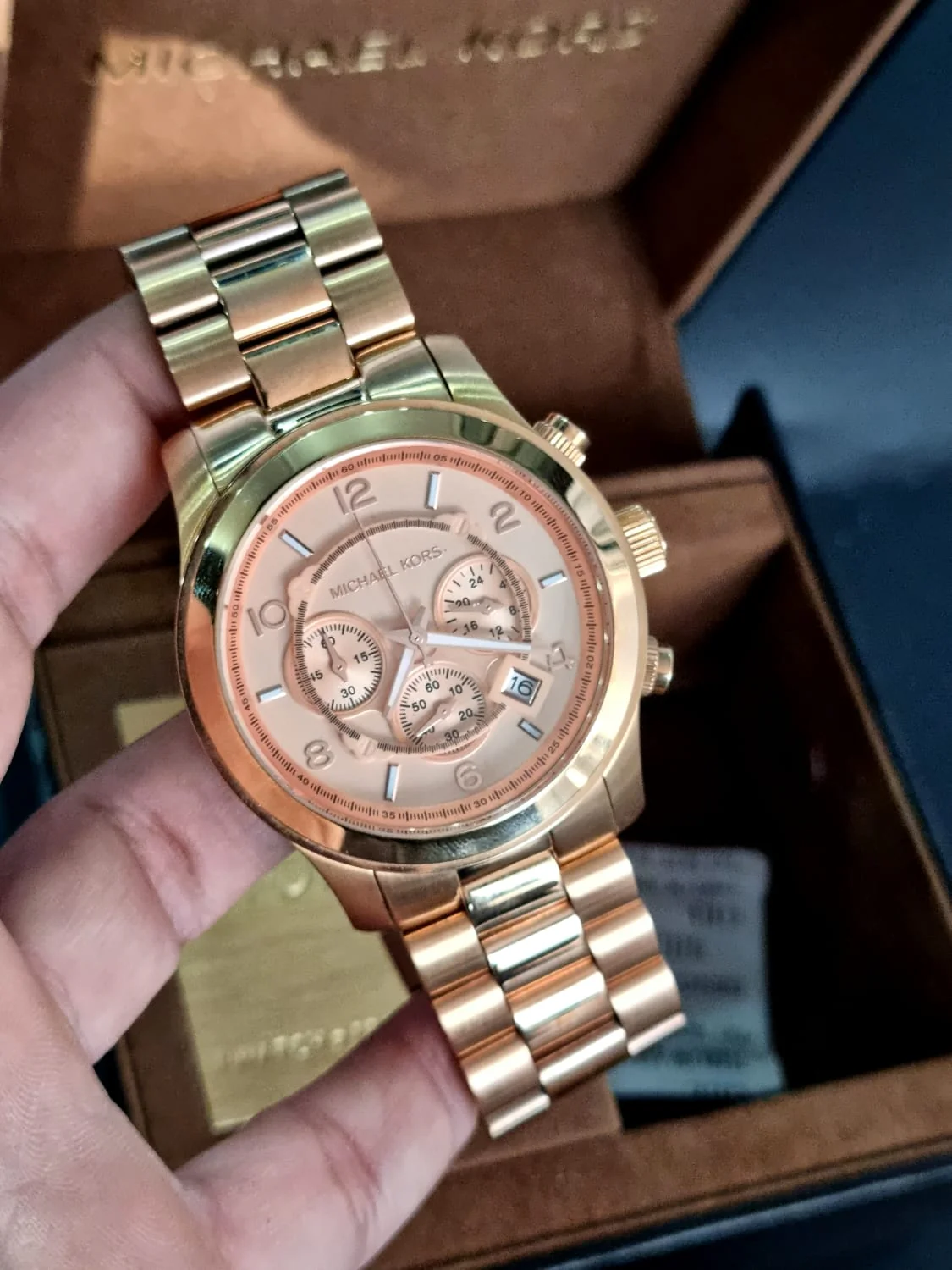 Michael Kors Men's Runway Rose Gold-Tone Watch MK8096 - Image 7