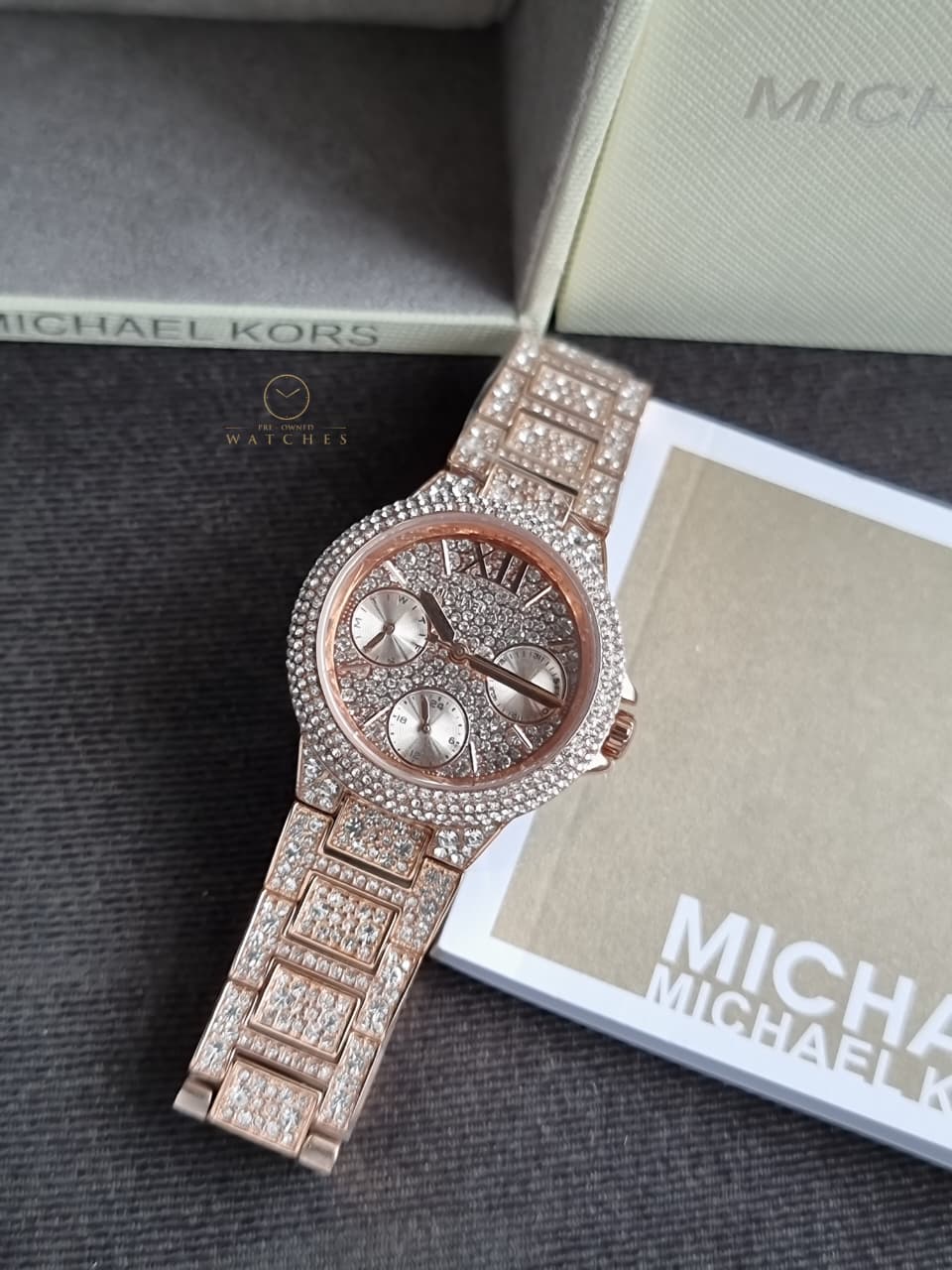 Michael Kors Mini Camille Pavé Rose Gold Stainless Steel Women's Watch – MK6997 - Image 4