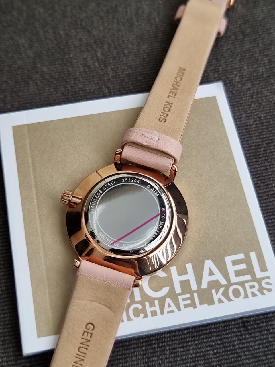 Michael Kors MK2803 Pyper Women's Watch – White Dial, Pink Leather Strap, Rose Gold-Tone 32mm Quartz - Image 6