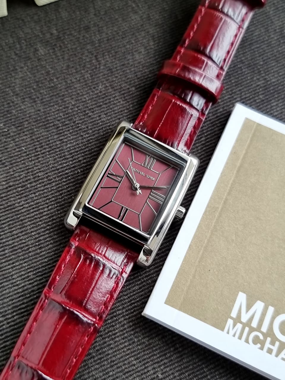 Michael Kors MK4966 Essex Red Dial Women's Watch Gold Steel 26mm - Image 3
