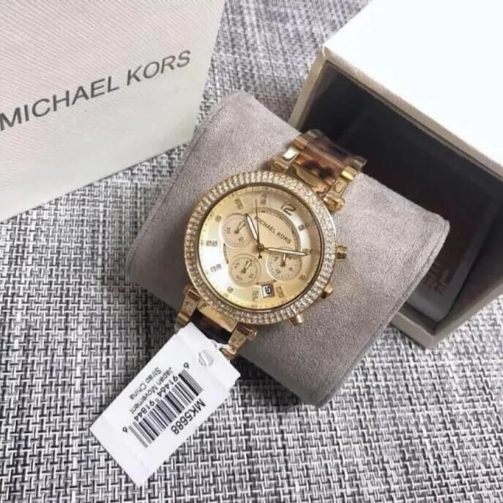 MICHAEL KORS Parker Chronograph Gold Dial Ladies Watch MK5688 - Image 2