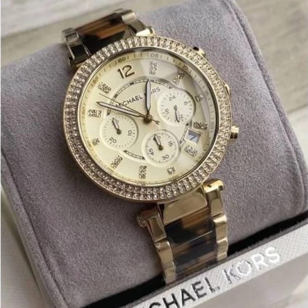 MICHAEL KORS Parker Chronograph Gold Dial Ladies Watch MK5688 - Image 7