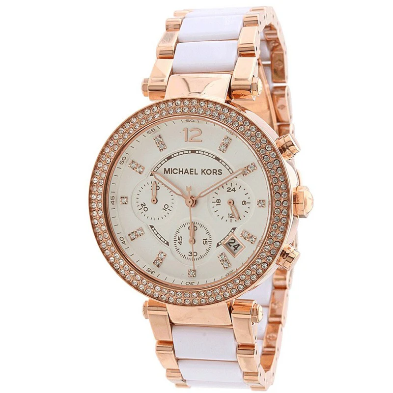 MICHAEL KORS Parker Chronograph Quartz White Dial Ladies Watch MK5774