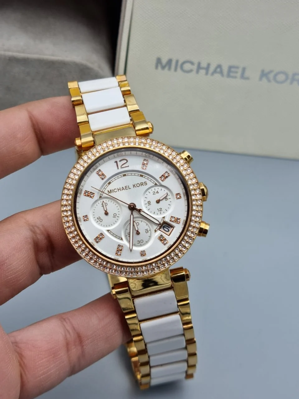 MICHAEL KORS Parker Chronograph Quartz White Dial Ladies Watch MK5774 - Image 6