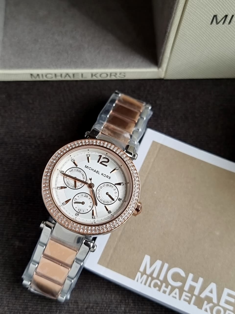 Michael Kors Parker Multifunction Two-Tone Watch – MK6301 - Image 3
