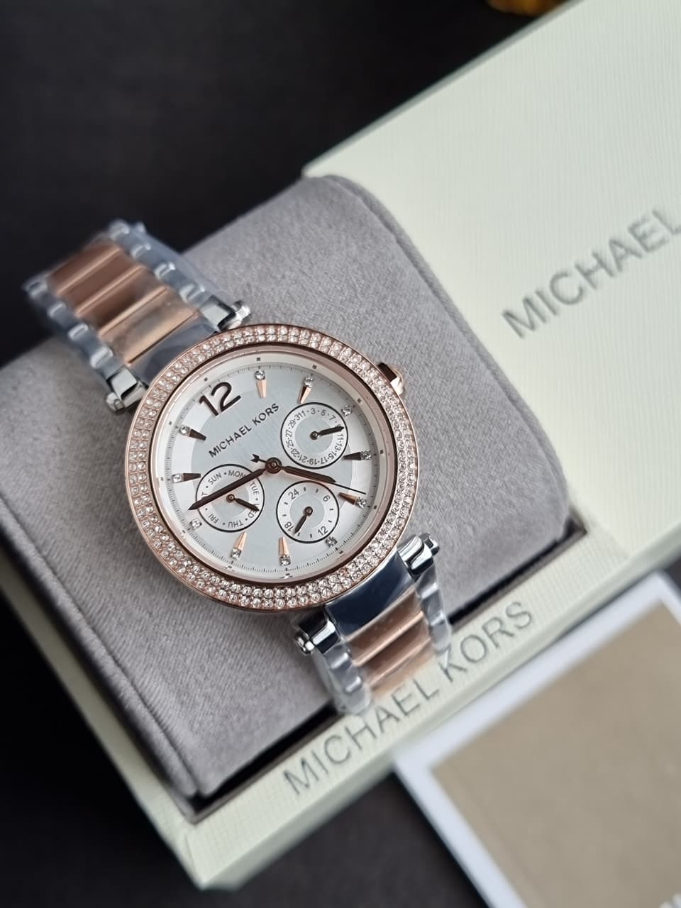 Michael Kors Parker Multifunction Two-Tone Watch – MK6301 - Image 6