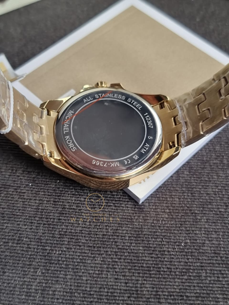 Michael Kors Pilot Pave Gold Stainless Steel Gold Dial Quartz Watch for Ladies - MK7366 - Image 5