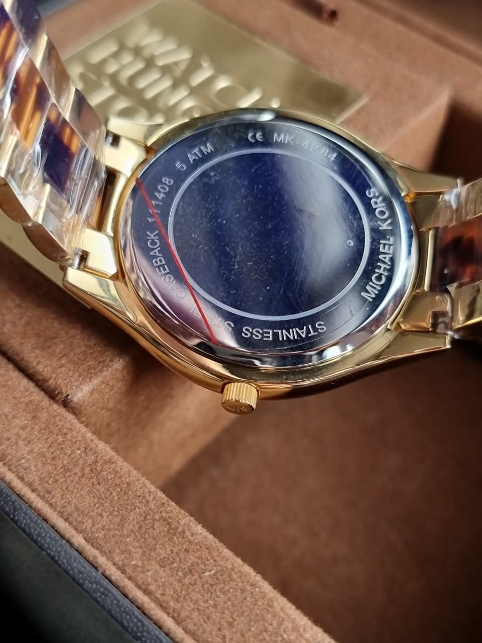 Michael Kors Runway Two-Tone Stainless Steel Tortoise-shell Dial Quartz Watch for Ladies - MK4284 - Image 3