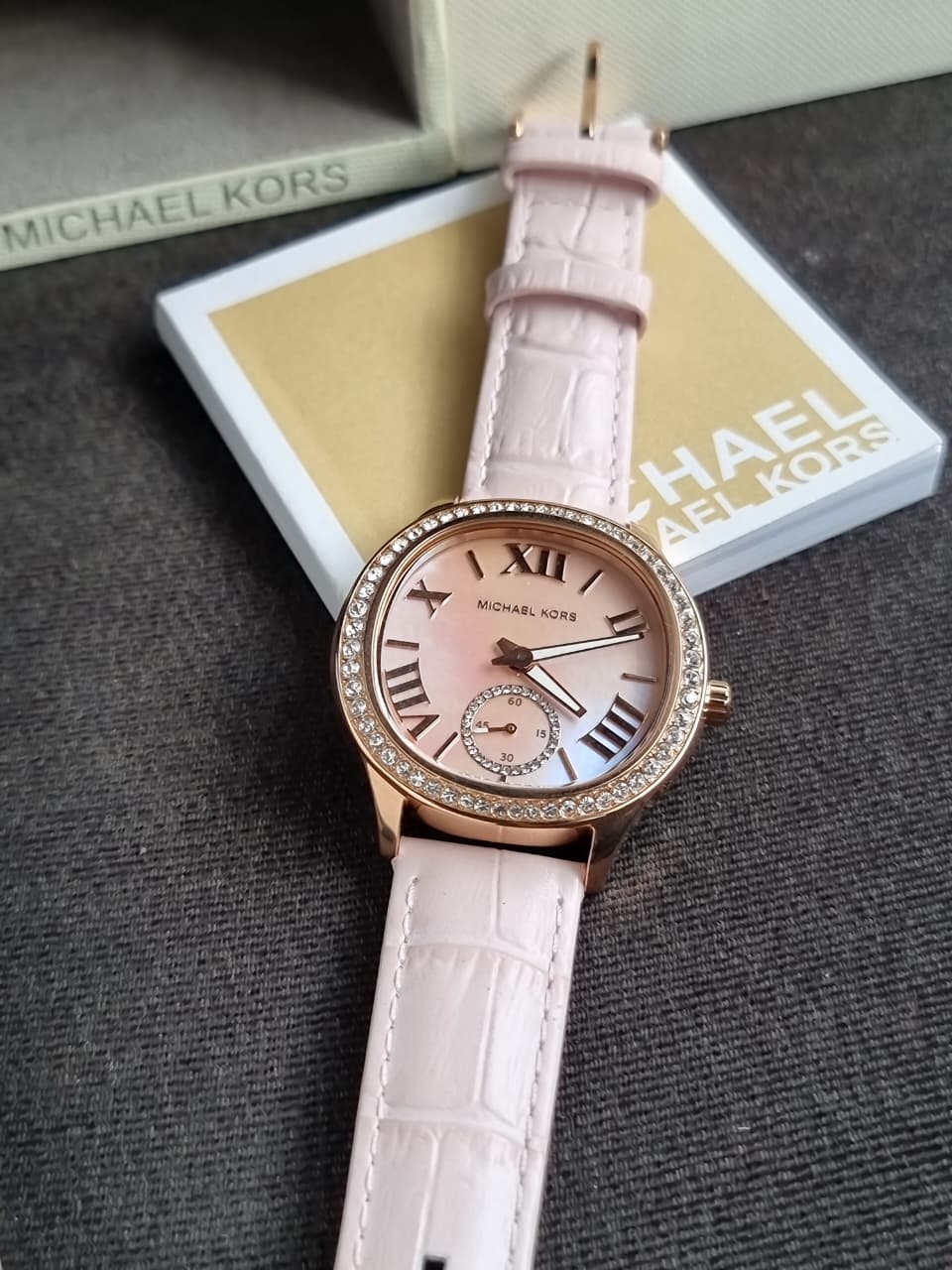 MICHAEL KORS Sage Pave Mother of Pearl Dial Ladies Watch MK4820 - Image 4