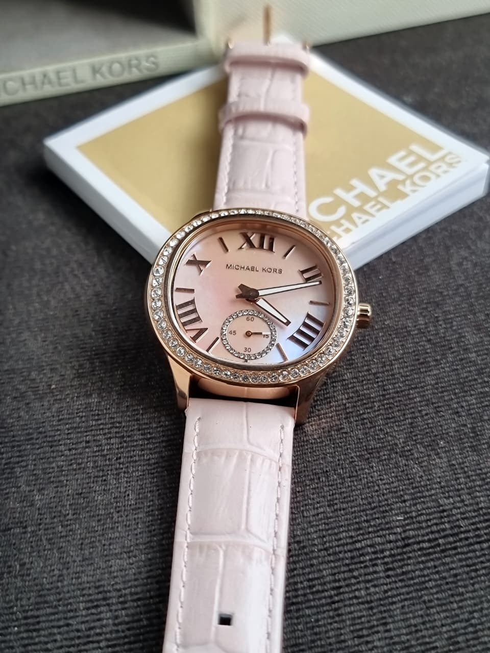 MICHAEL KORS Sage Pave Mother of Pearl Dial Ladies Watch MK4820 - Image 5