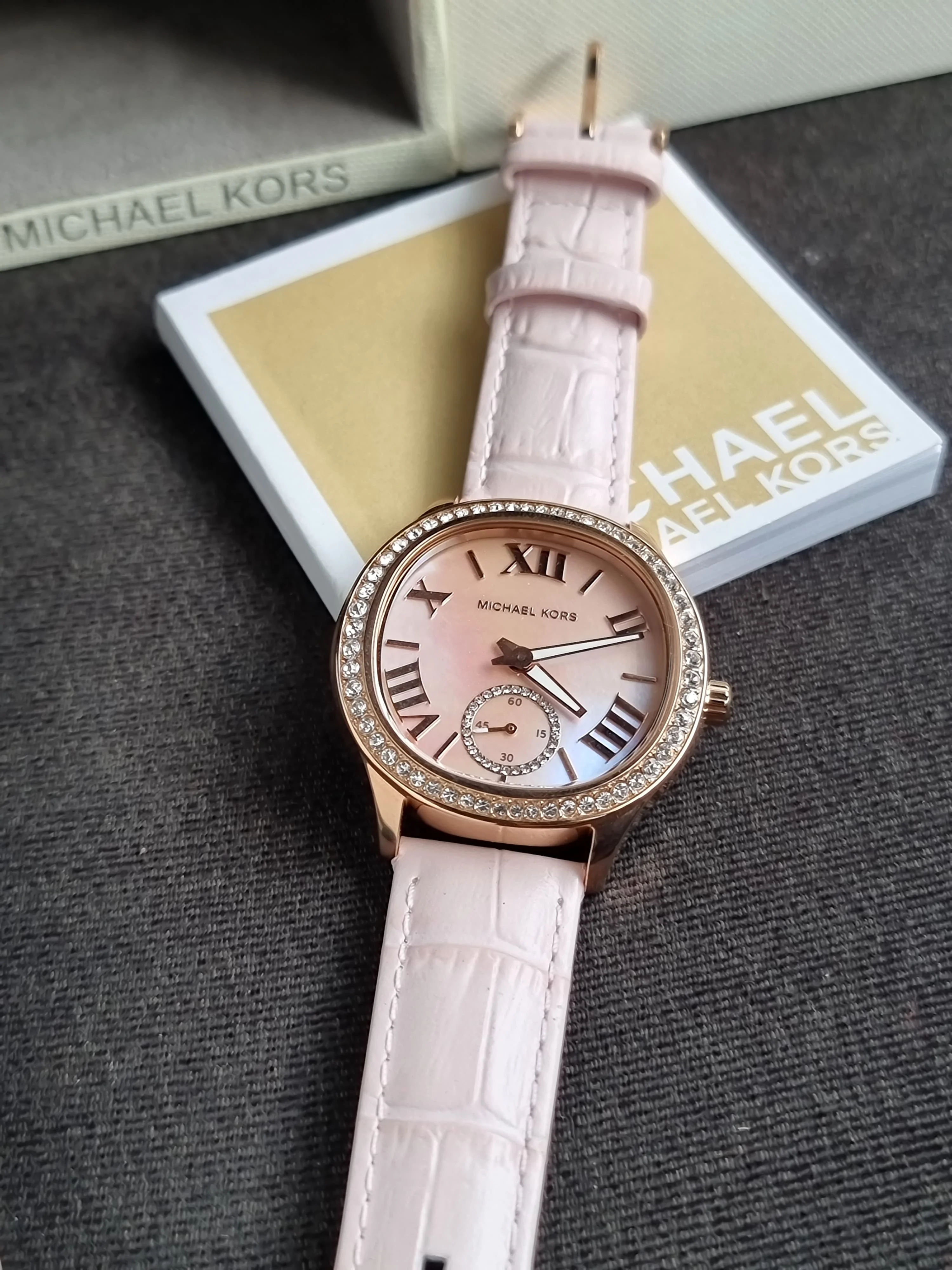 MICHAEL KORS Sage Pave Mother of Pearl Dial Ladies Watch MK4820 - Image 8