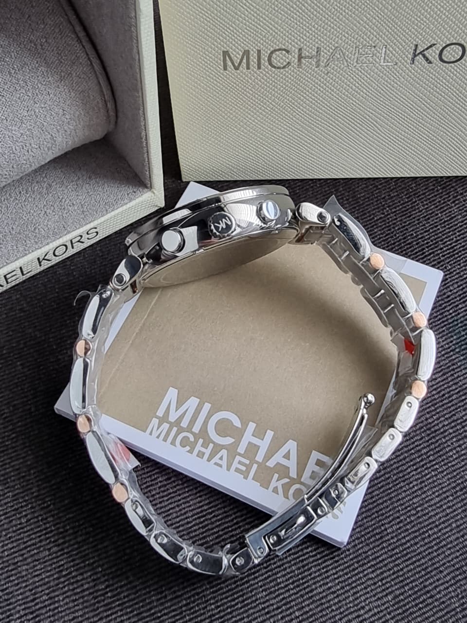 MICHAEL KORS Sofie Chronograph Crystal Silver Dial Ladies Watch MK6558 - Image 6