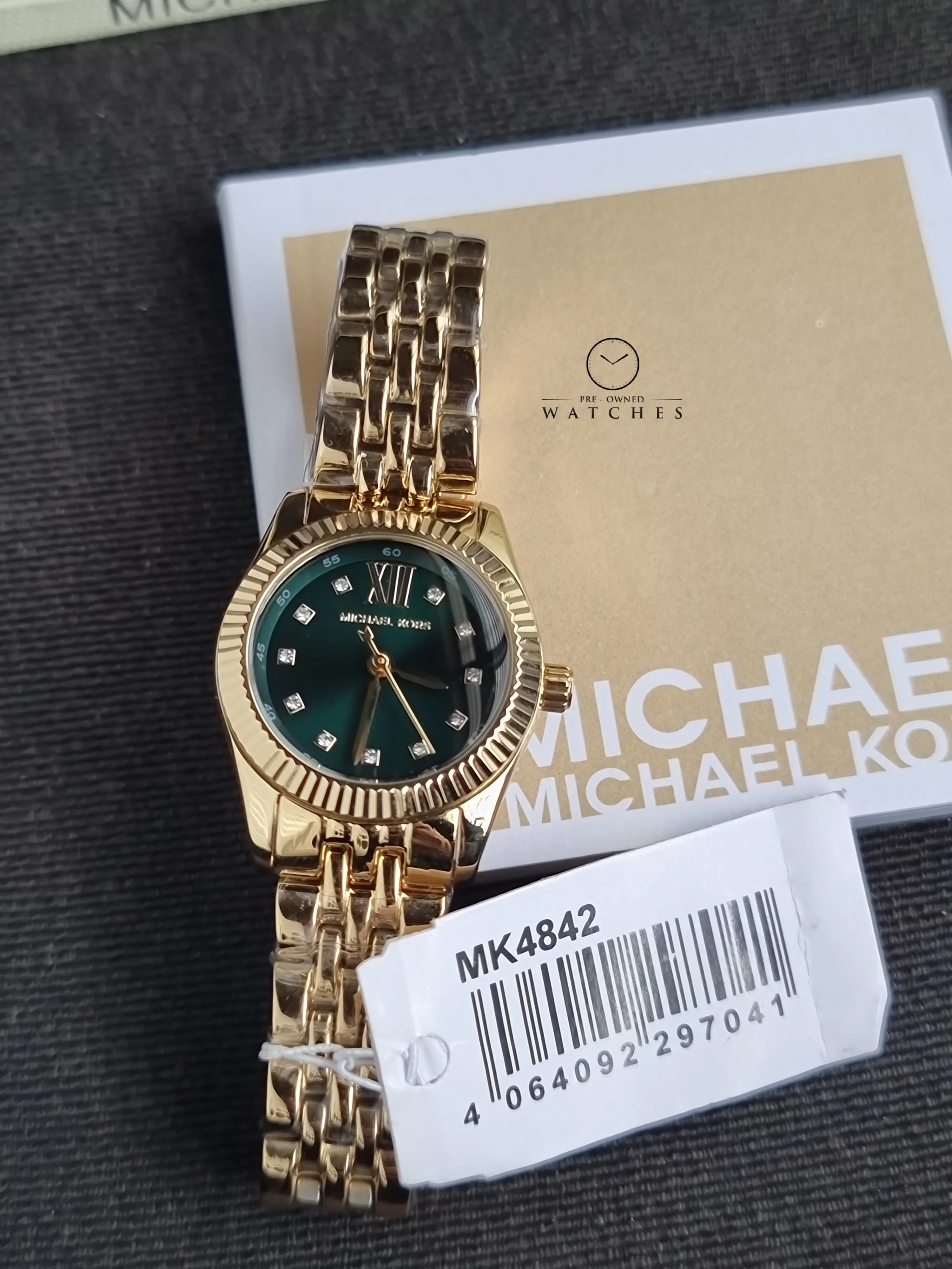 Michael Kors Stainless Steel Analog Green Dial Women's Watch-Mk4842 - Image 2