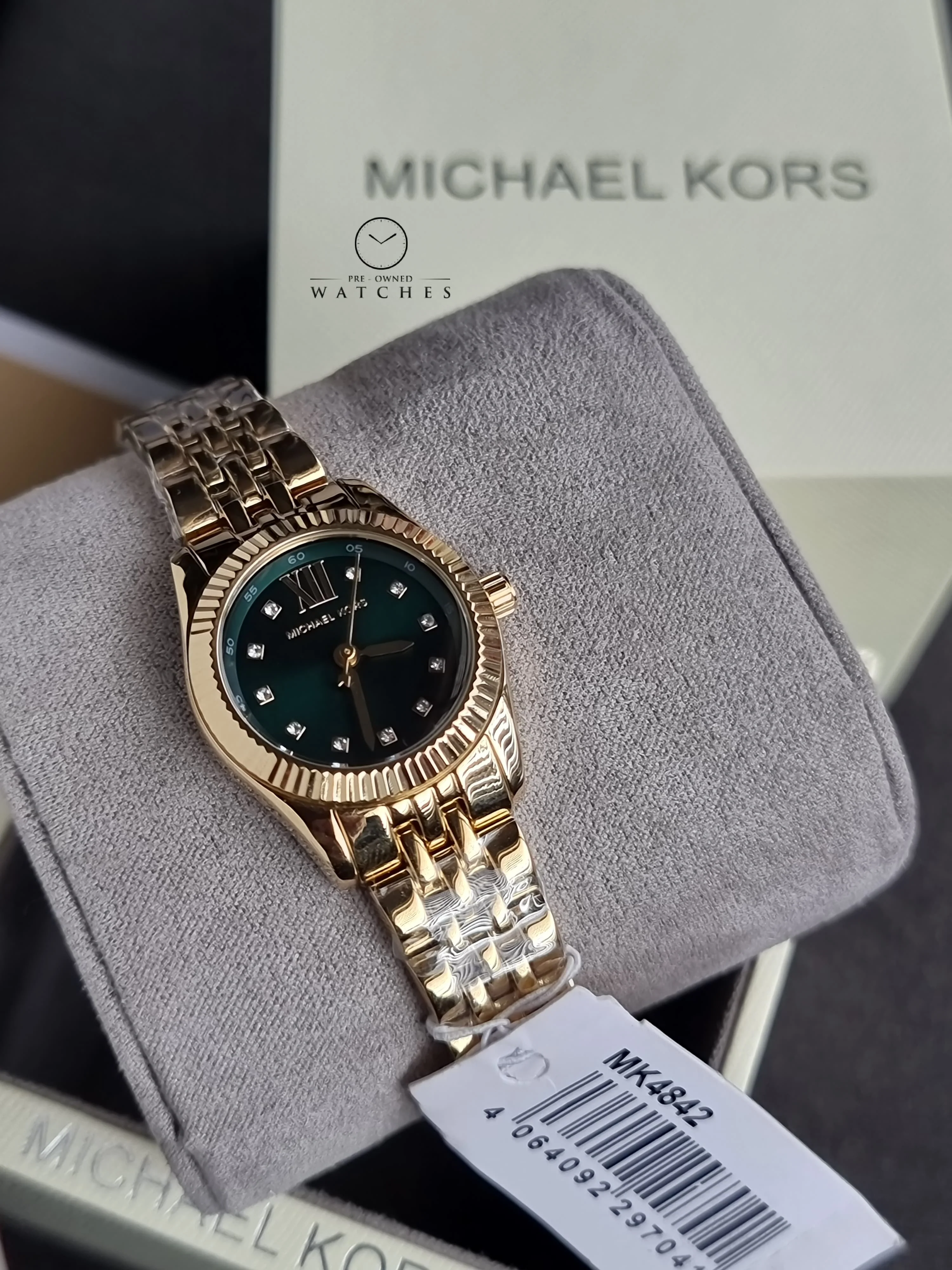 Michael Kors Stainless Steel Analog Green Dial Women's Watch-Mk4842 - Image 5