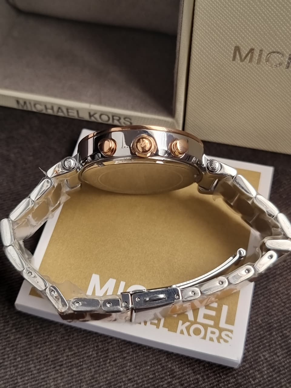 Michael Kors MK3149 Women's Runway Chronograph Twist Chain Steel Bracelet Watch - Image 8