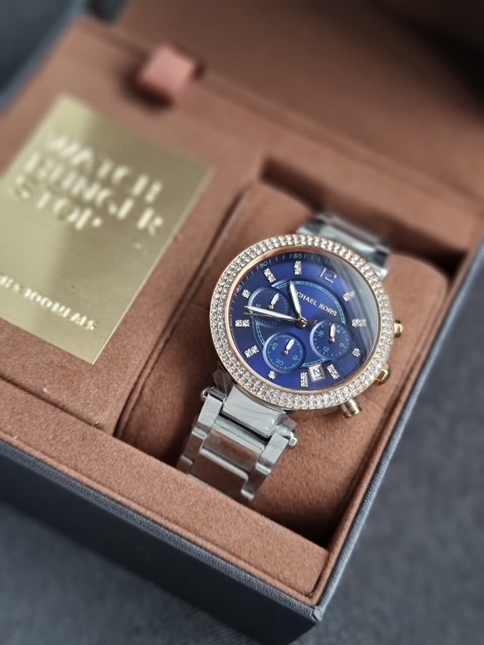Michael Kors Women’s Analog Stainless Steel Blue Dial 39mm Watch MK6141 - Image 5