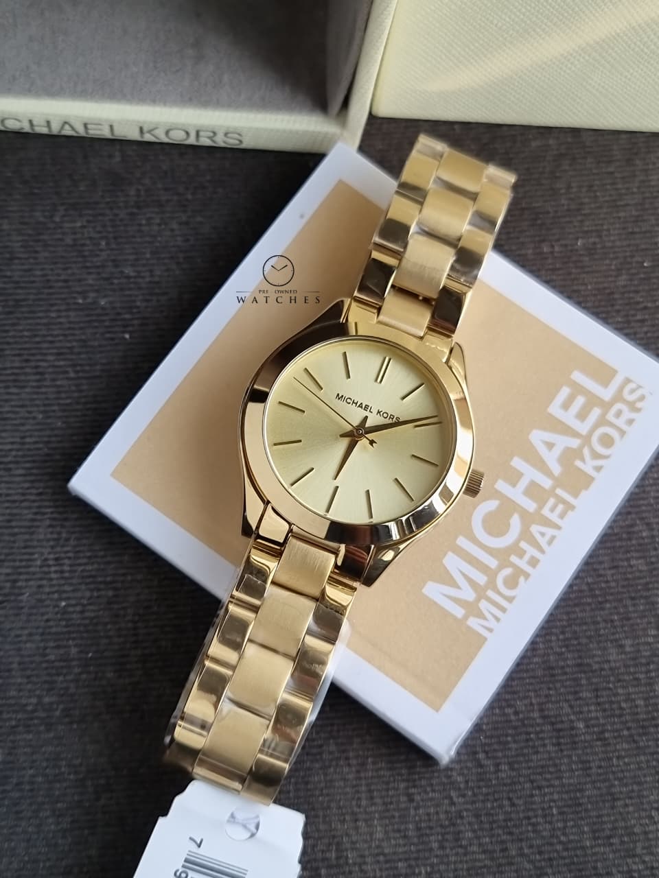 Michael Kors Women’s Analog Stainless Steel Gold Dial 34mm Watch MK3512 - Image 2