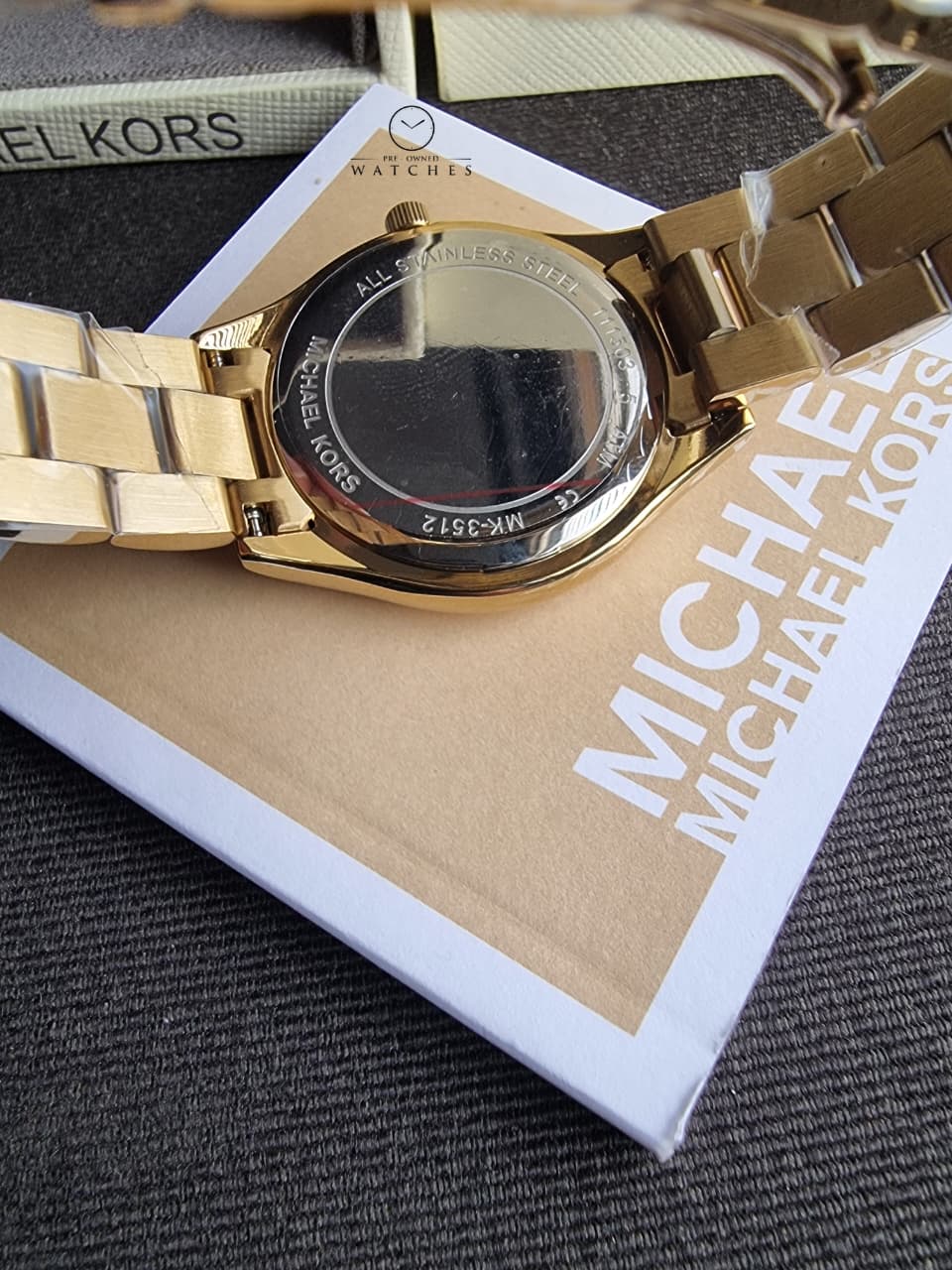Michael Kors Women’s Analog Stainless Steel Gold Dial 34mm Watch MK3512 - Image 3