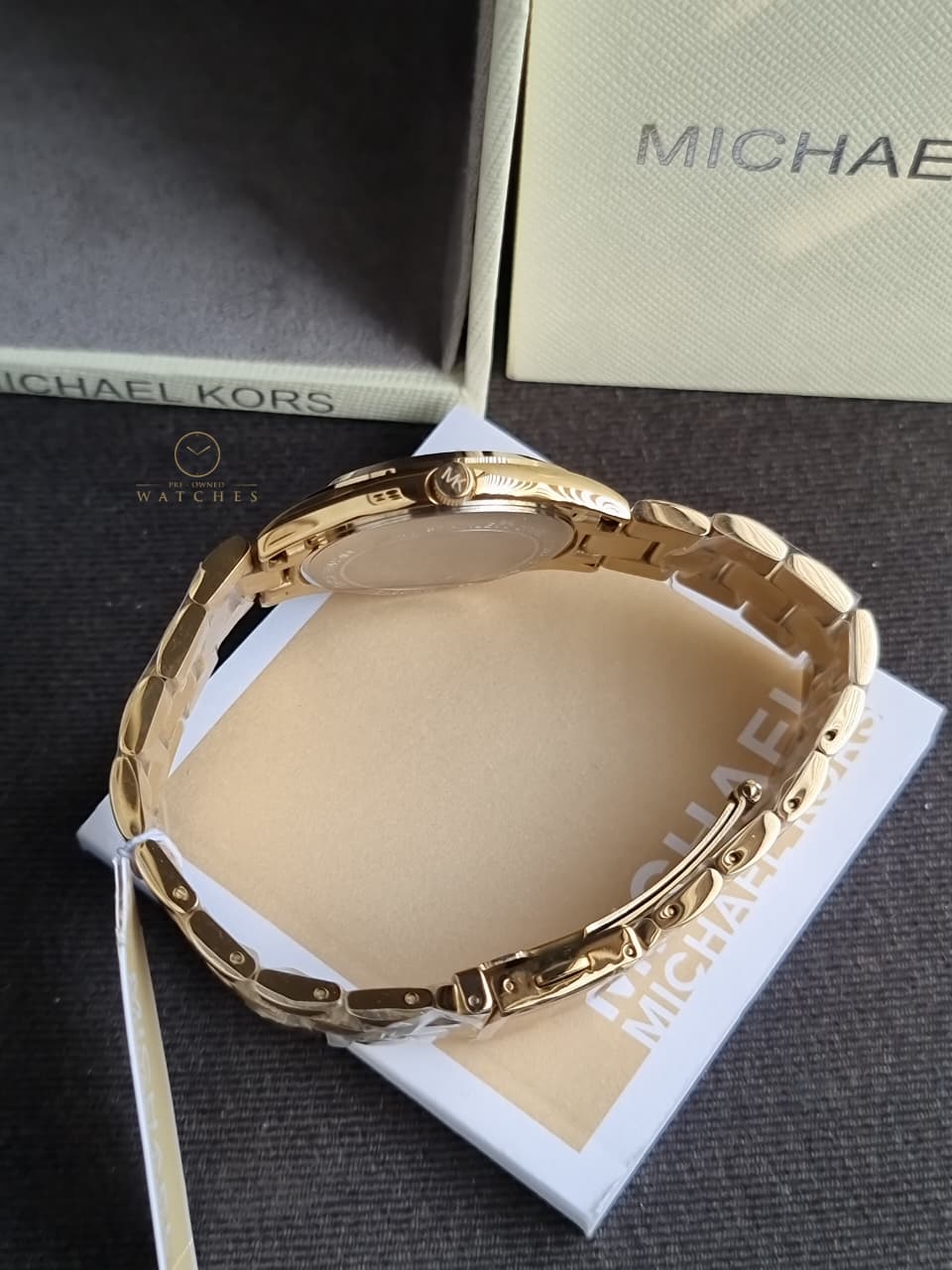 Michael Kors Women’s Analog Stainless Steel Gold Dial 34mm Watch MK3512 - Image 4