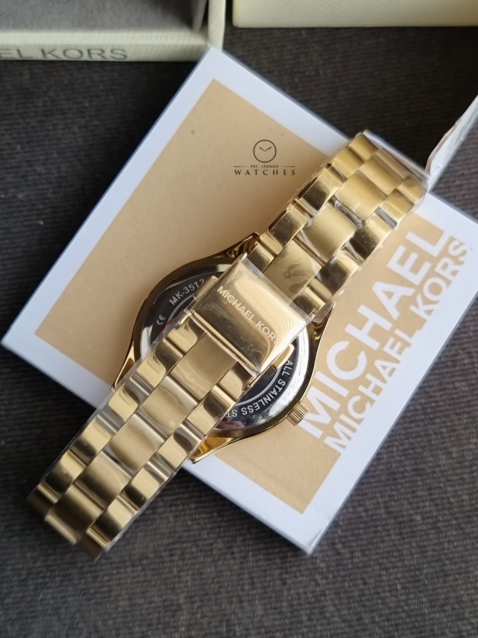Michael Kors Women’s Analog Stainless Steel Gold Dial 34mm Watch MK3512 - Image 5