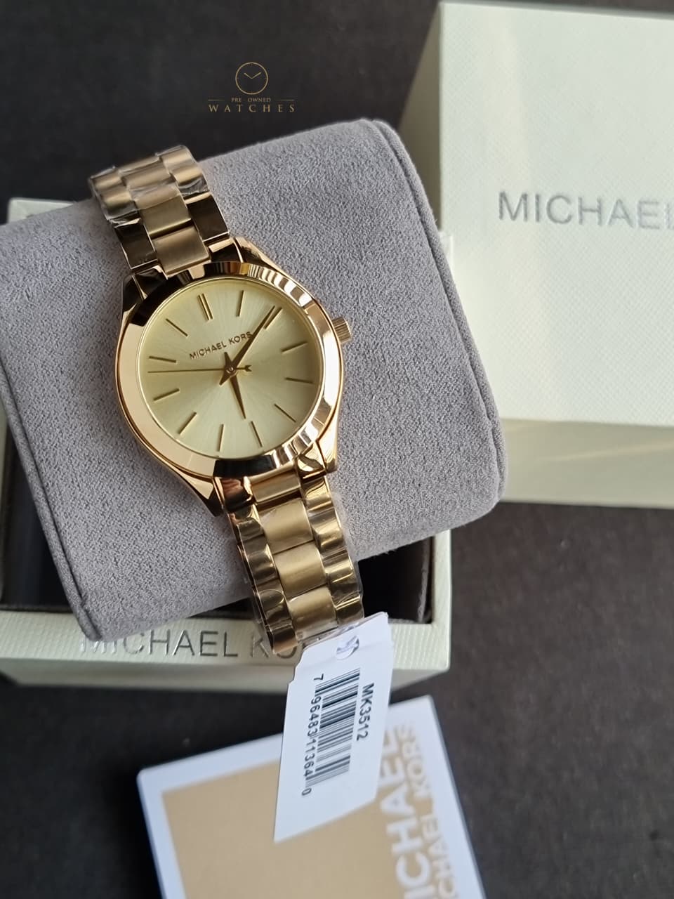 Michael Kors Women’s Analog Stainless Steel Gold Dial 34mm Watch MK3512 - Image 6